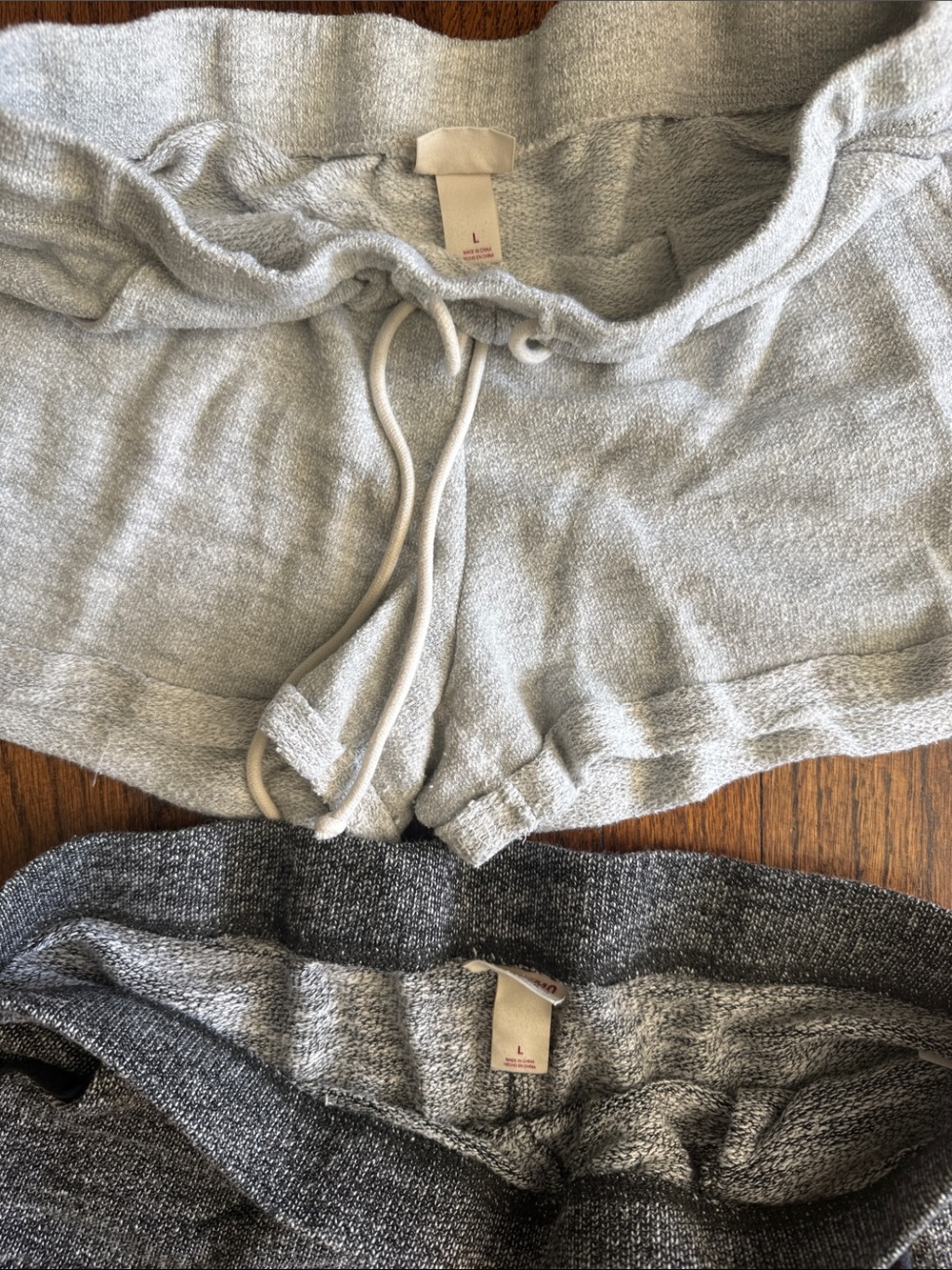 Mossimo Supply Co. Knit Drawstring Lounge Shorts - Light Gray & Dark Gray - Picture 2 of 5